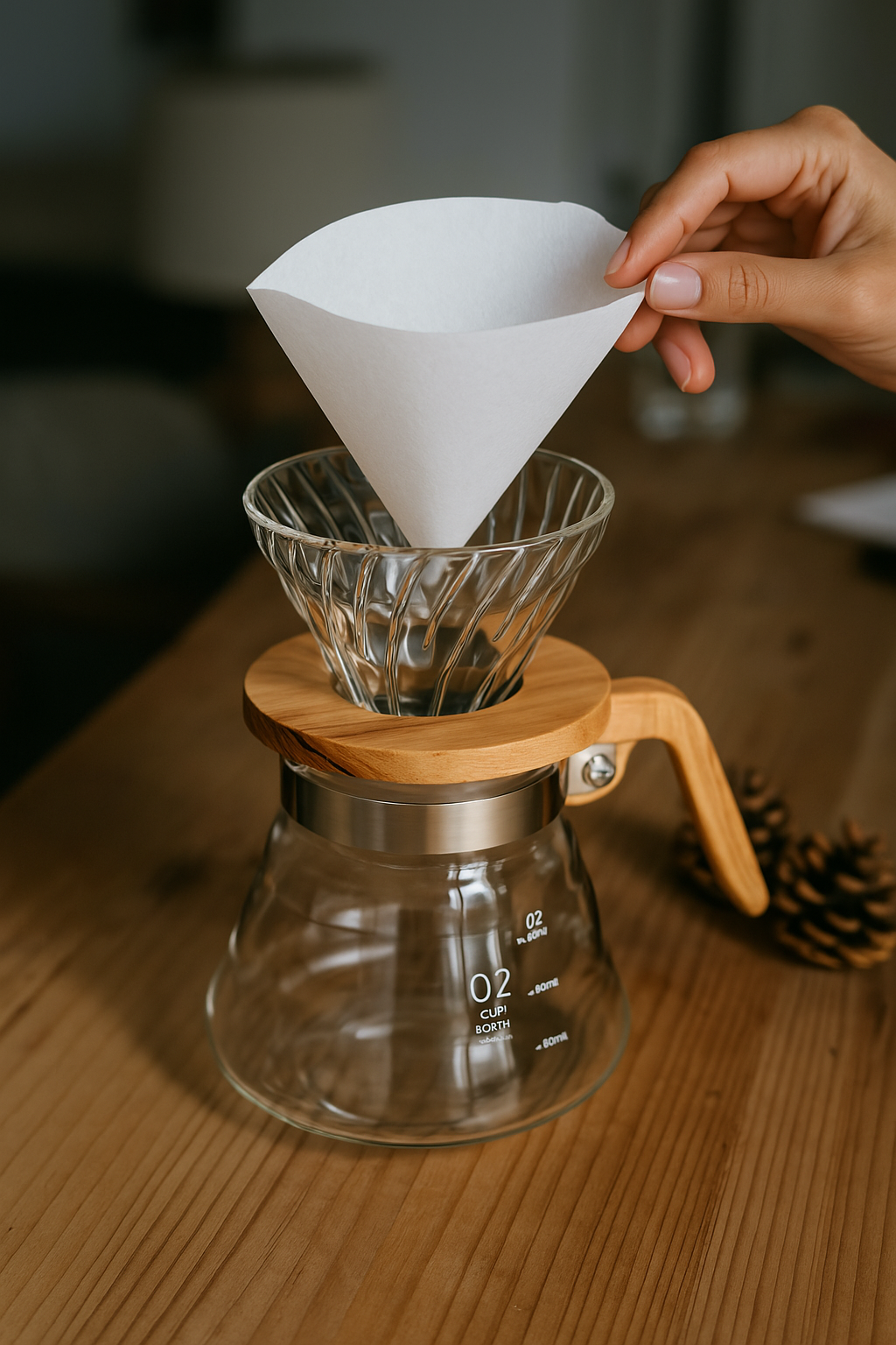 Hario V60 02 white paper coffee filters (100ct)
